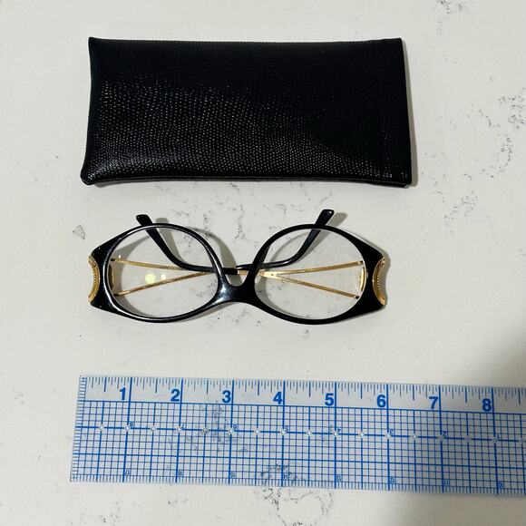 Christian Dior Vintage 80s/90s Black and Gold 2661 Sunglass Frames Marc Bohan - Picture 11 of 13